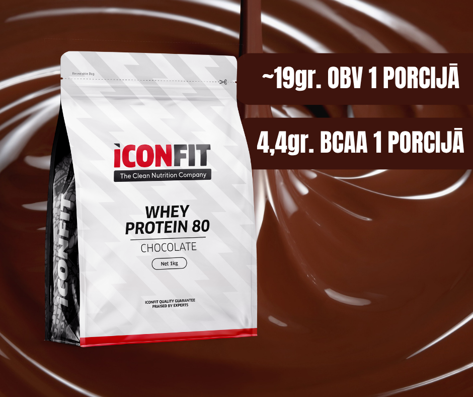 1 + 1 ŠOKOLĀDES SŪKALU PROTEĪNS 80 ICONFIT 1kg + 1kg