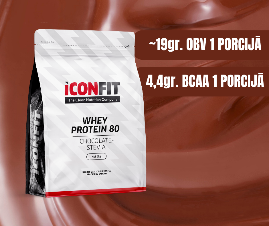 SŪKALU PROTEĪNS 80 ICONFIT,  ŠOKOLĀDE & STĒVIJA 1kg