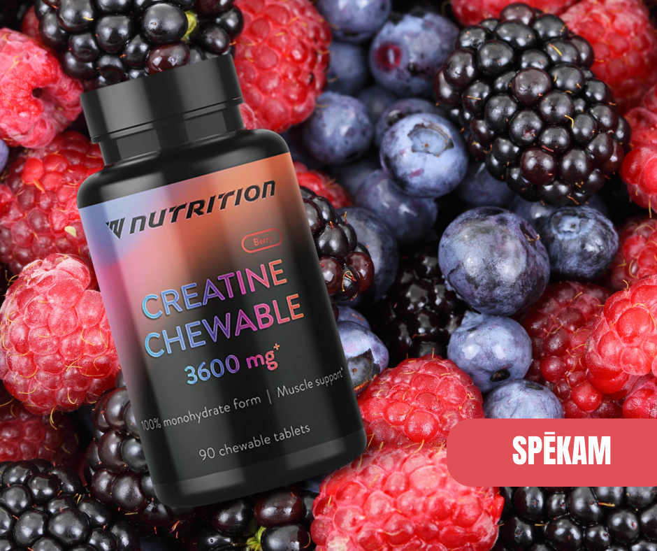 KREATĪNS Berry 90 košļājamās tabletes