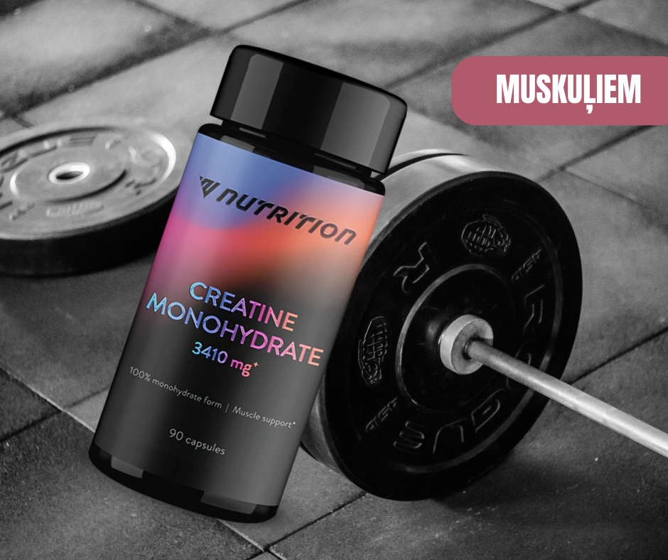 KREATĪNA MONOHIDRĀTS 90 kapsulas