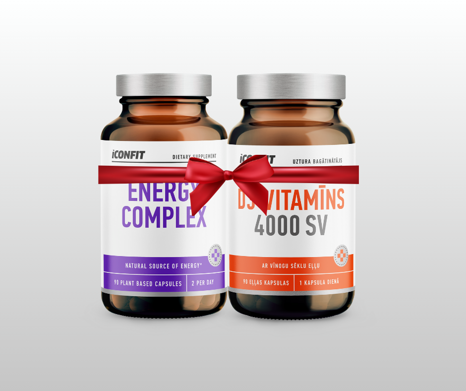 ENERĢIJAI - ENERĢIJAS KAPSULAS + D3 VITAMĪNS 4000SV ICONFIT