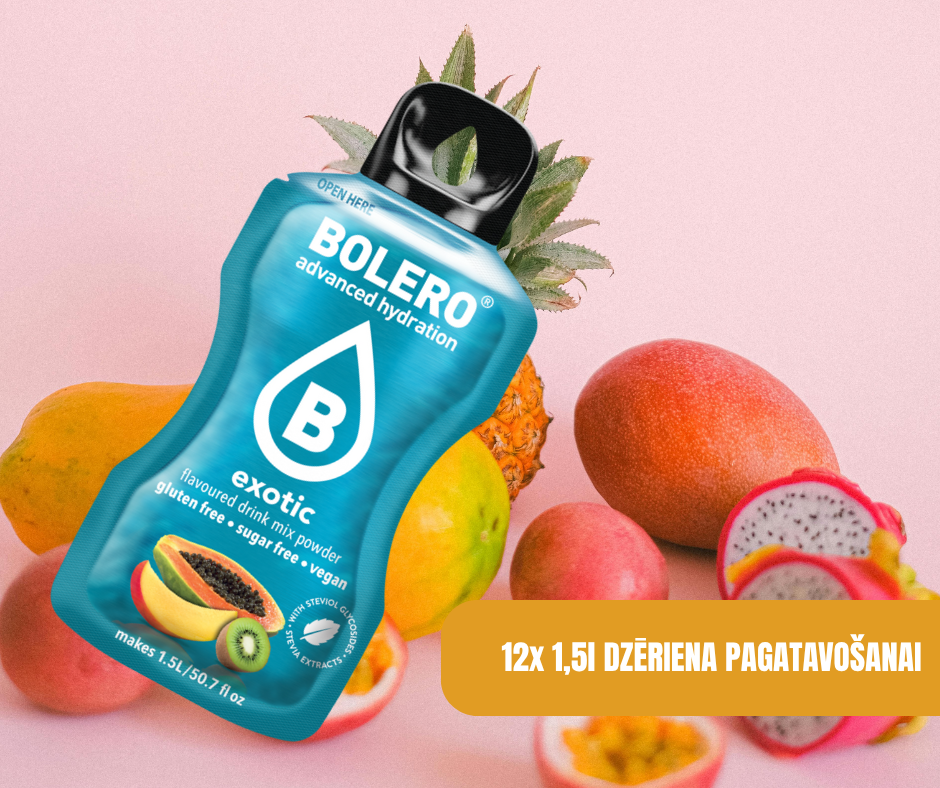 Maisījums dzērienu pagatavošanai BOLERO eksotika (12x9gr)