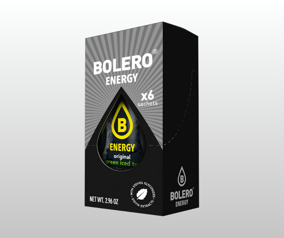 Maisījums dzērienu pagatavošanai BOLERO ENERGY zaļā ledus tēja (6x14gr)
