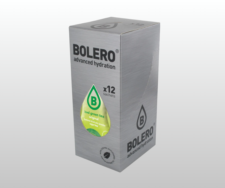 Maisījums dzērienu pagatavošanai BOLERO zaļā ledus tēja (12x8gr)