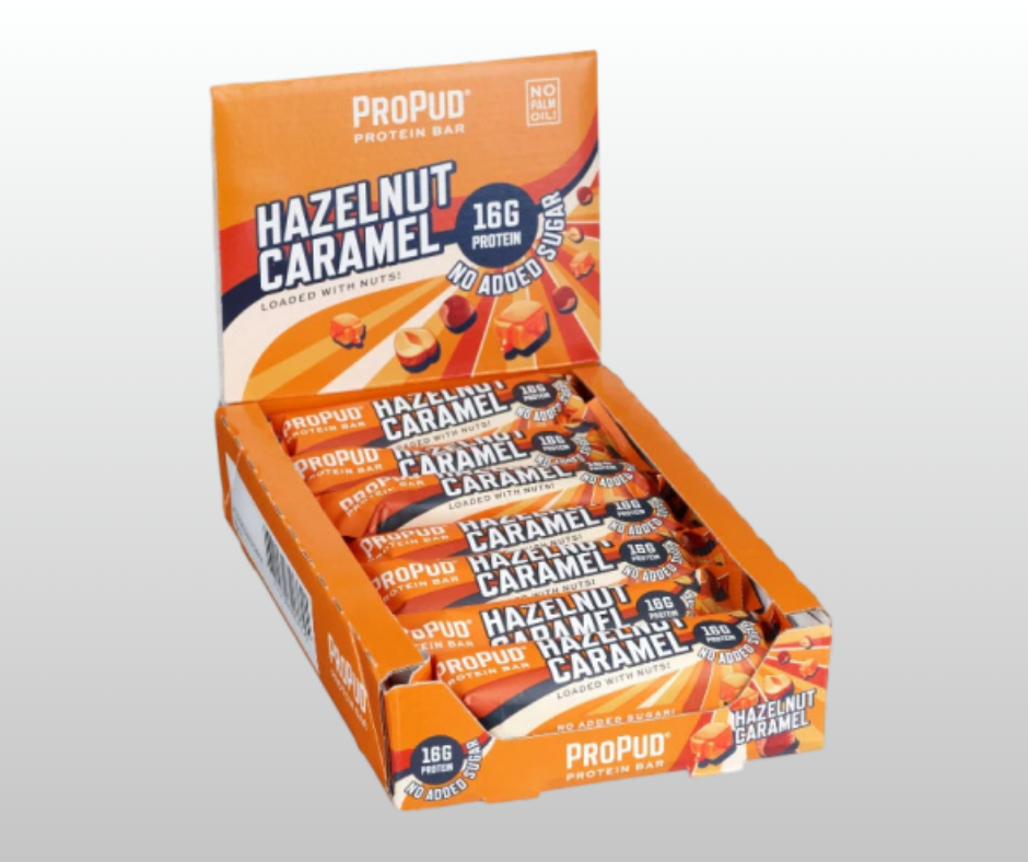 Proteīna batoniņi Hazelnut & Caramel ProPud (12x55gr.)
