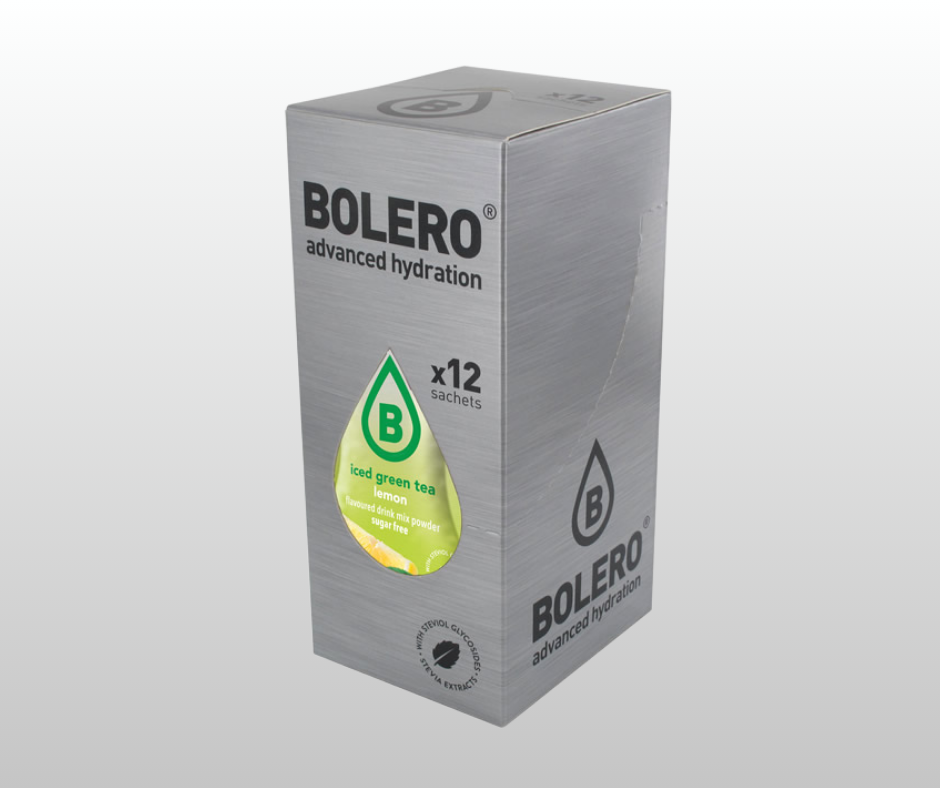 Maisījums dzērienu pagatavošanai BOLERO citronu zaļā ledus tēja (12x8gr)