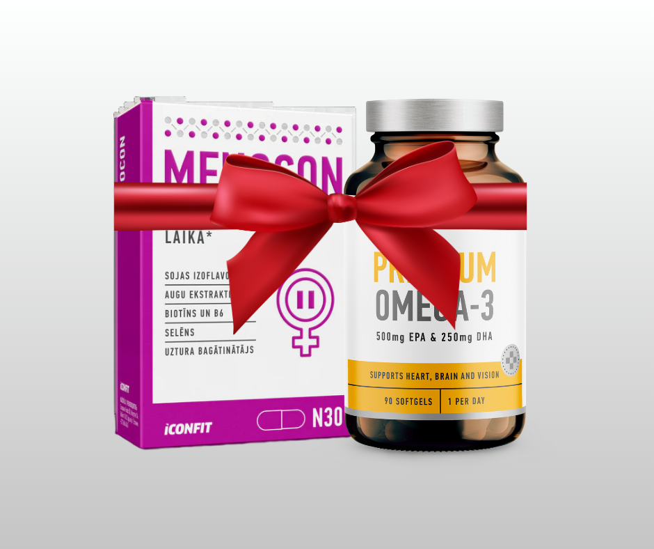 КОМПЛЕКС ДЛЯ ПОДДЕРЖКИ МЕНОПАУЗЫ + ОМЕГА-3 ПРЕМИУМ ICONFIT