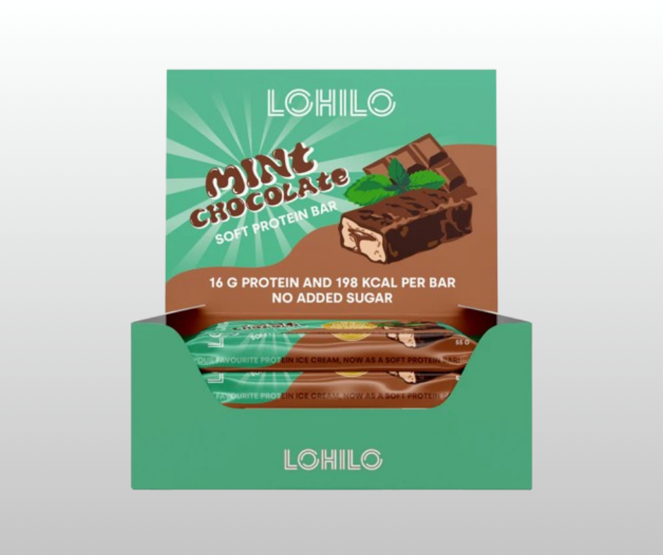 Proteīna batoniņi Mint Chocolate LOHILO (12x55 g)