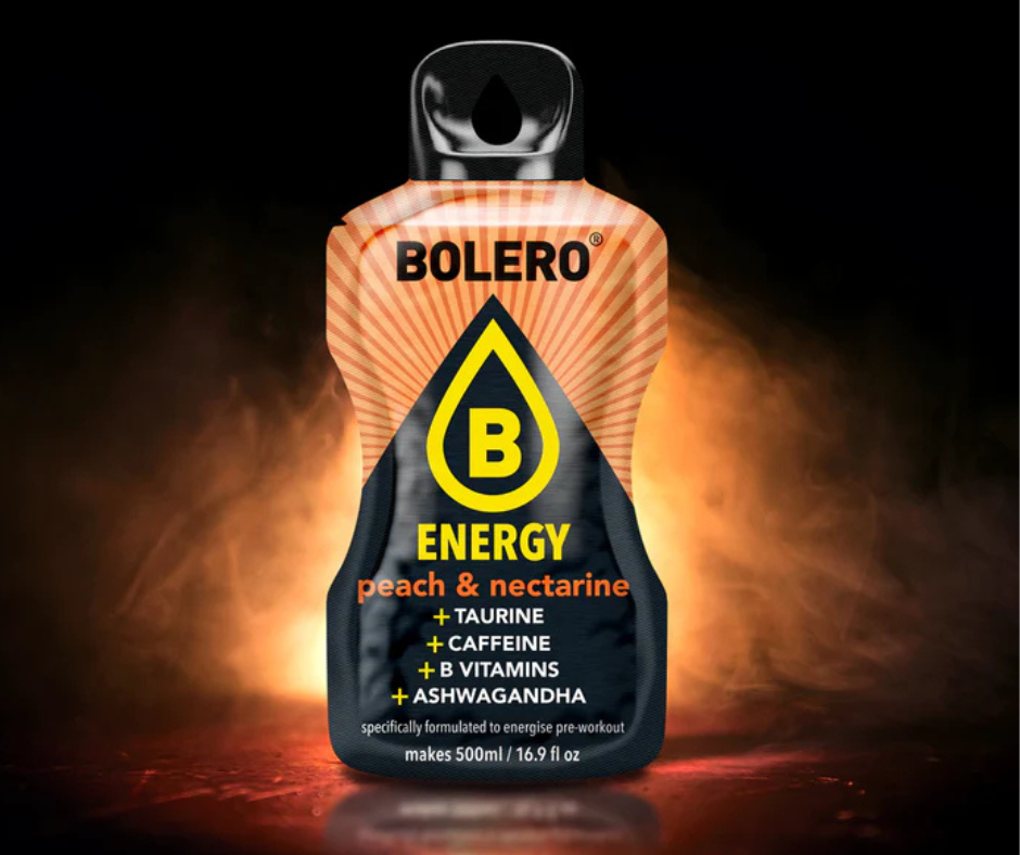 Maisījums dzērienu pagatavošanai BOLERO ENERGY persiks-nektarīns (6x14gr)
