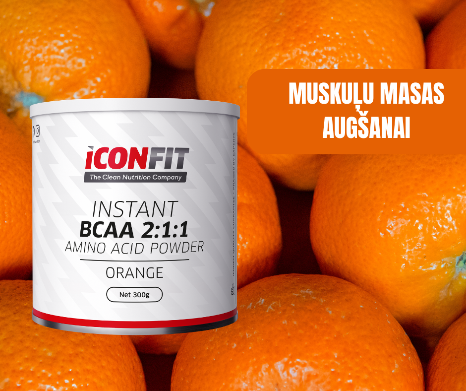 BCAA 2:1:1 AMINOSKĀBES ICONFIT, APELSĪNU 300gr