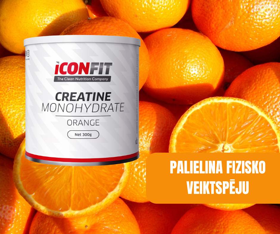 MIKRONIZĒTS KREATĪNA MONOHIDRĀTS ICONFIT, APELSĪNU 300gr