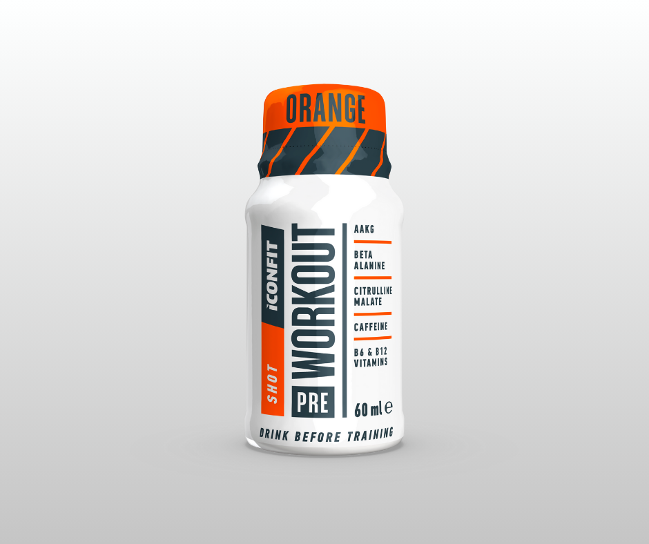 PRE WORKOUT ŠOTS ICONFIT, APELSĪNU 60ml