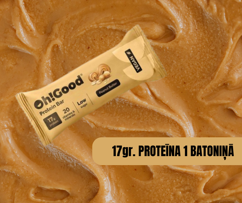 PROTEĪNA BATONIŅŠ, ZEMESRIEKSTU SVIESTS OH!GOOD 60g.