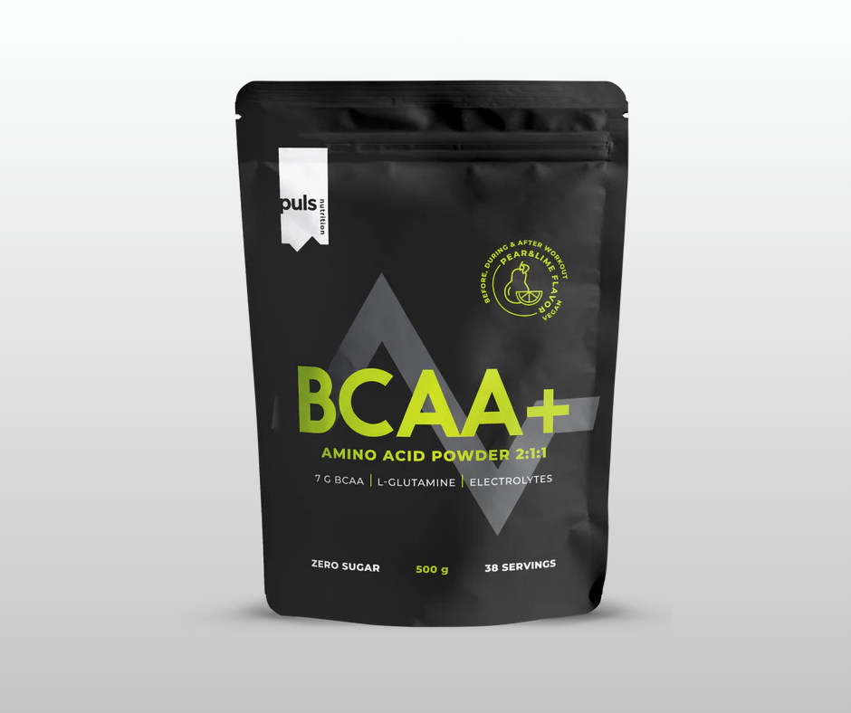 AMINOSKĀBES BCAA+ Pear & Lime PULS (500gr)