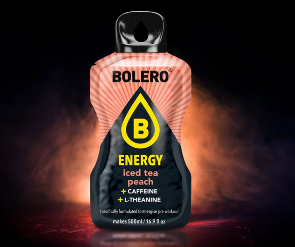 Maisījums dzērienu pagatavošanai BOLERO ENERGY persiku ledus tēja (6x14gr)