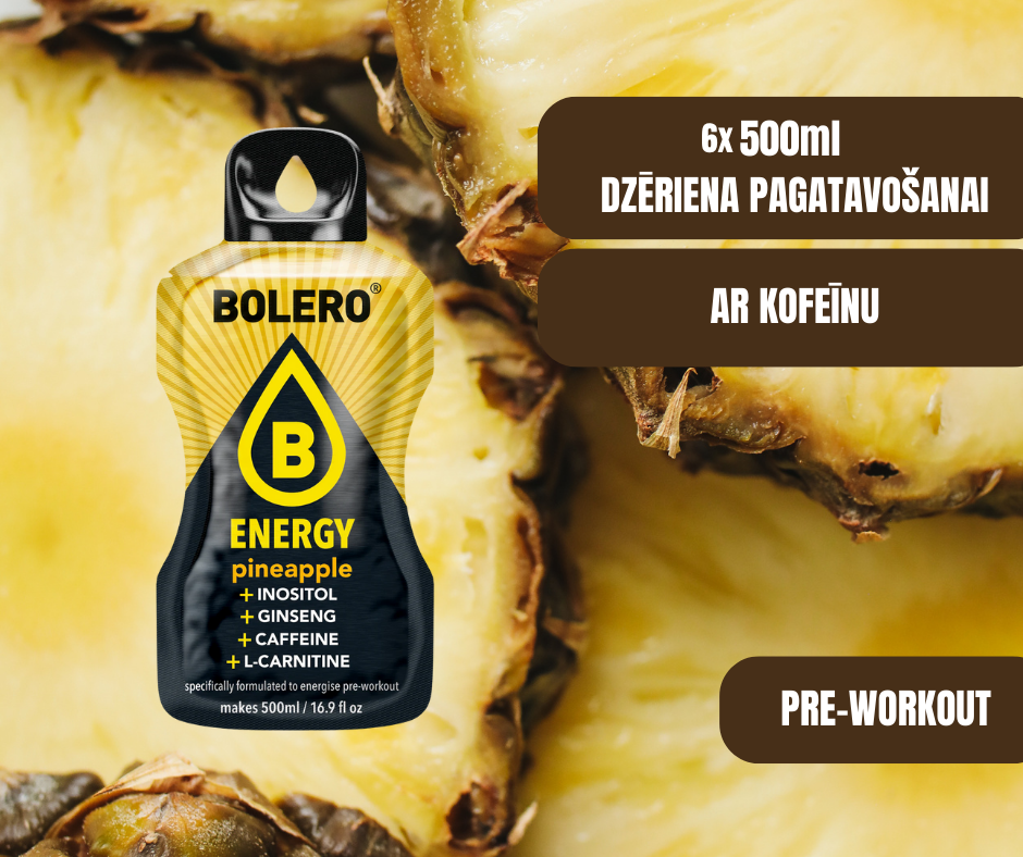 Maisījums dzērienu pagatavošanai BOLERO ENERGY ananass (6x14gr)