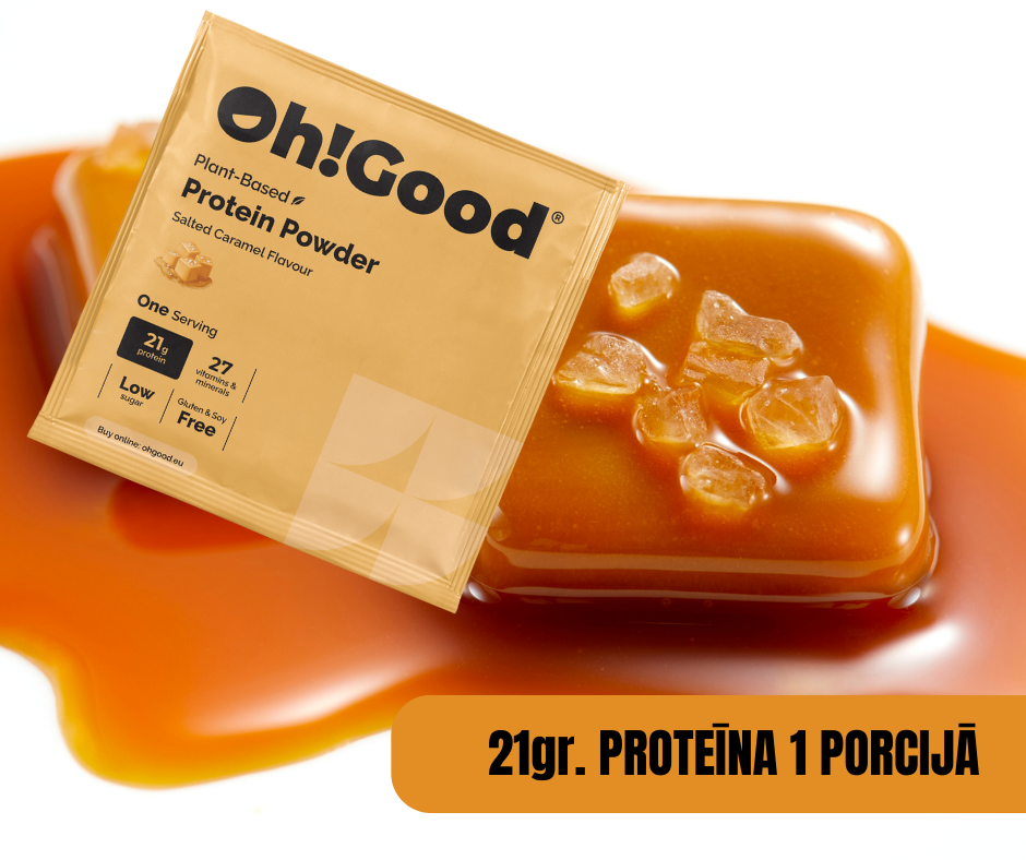 PROTEĪNA PULVERIS OH!GOOD SĀĻĀ KARAMELE 1 PORCIJA 30g.