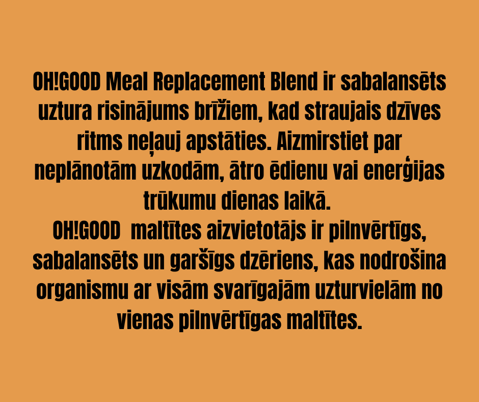 PROTEĪNA PULVERIS-MALTĪTES AIZVIETOTĀJS OH!GOOD SĀĻĀ KARAMELE 1,5kg