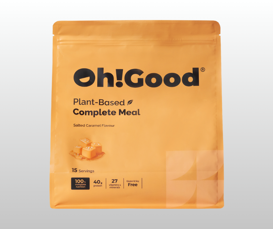 PROTEĪNA PULVERIS-MALTĪTES AIZVIETOTĀJS OH!GOOD SĀĻĀ KARAMELE 1,5kg