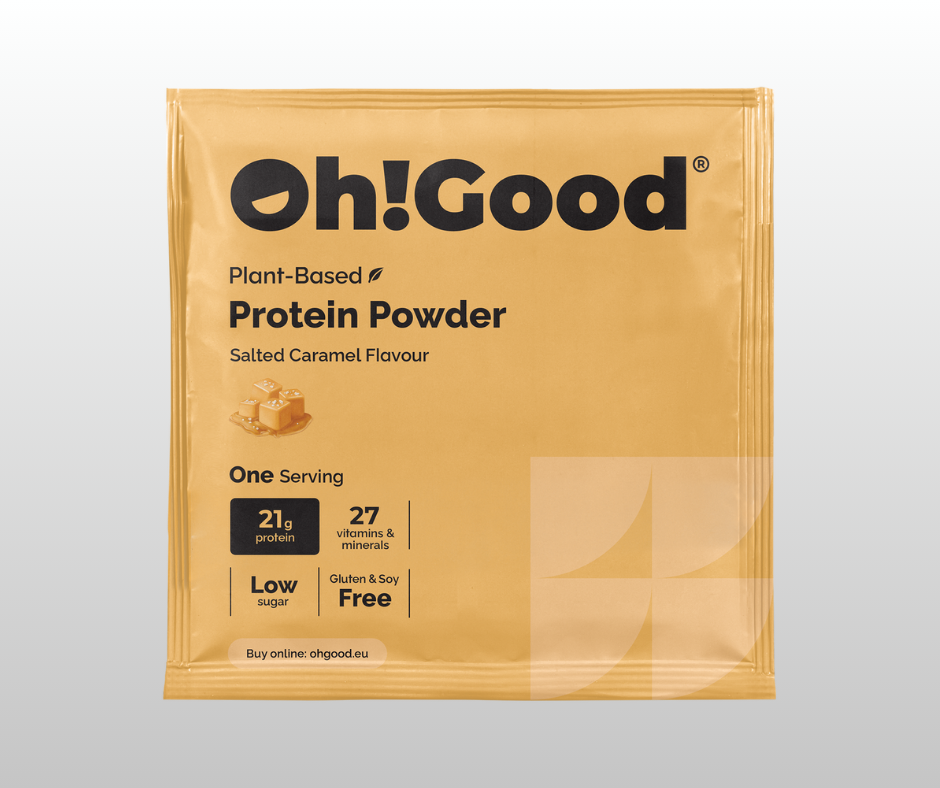 PROTEĪNA PULVERIS OH!GOOD SĀĻĀ KARAMELE 1 PORCIJA 30g.