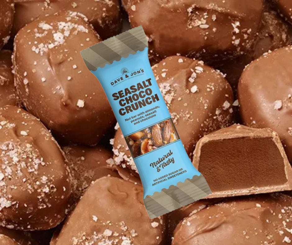 RIEKSTU BATONIŅŠ AR JŪRAS SĀLI UN ŠOKOLĀDI DAVE & JON`S