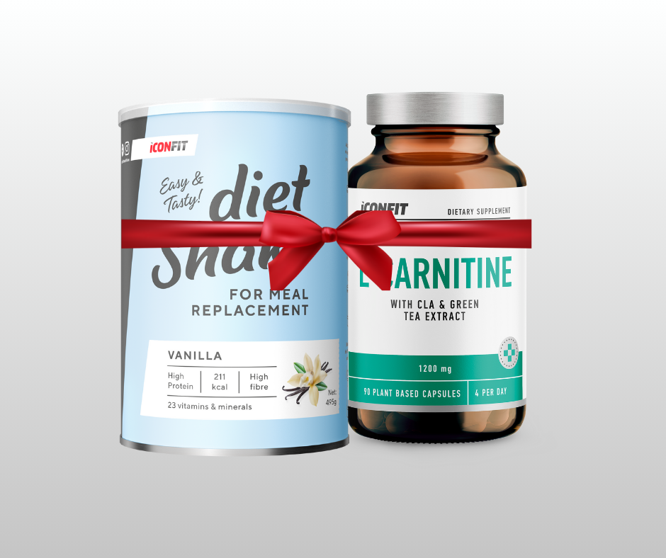 SVARA KONTROLE - DIĒTISKAIS VANIĻAS KOKTEILIS + L-KARNITĪTS AR ZAĻO TĒJU ICONFIT