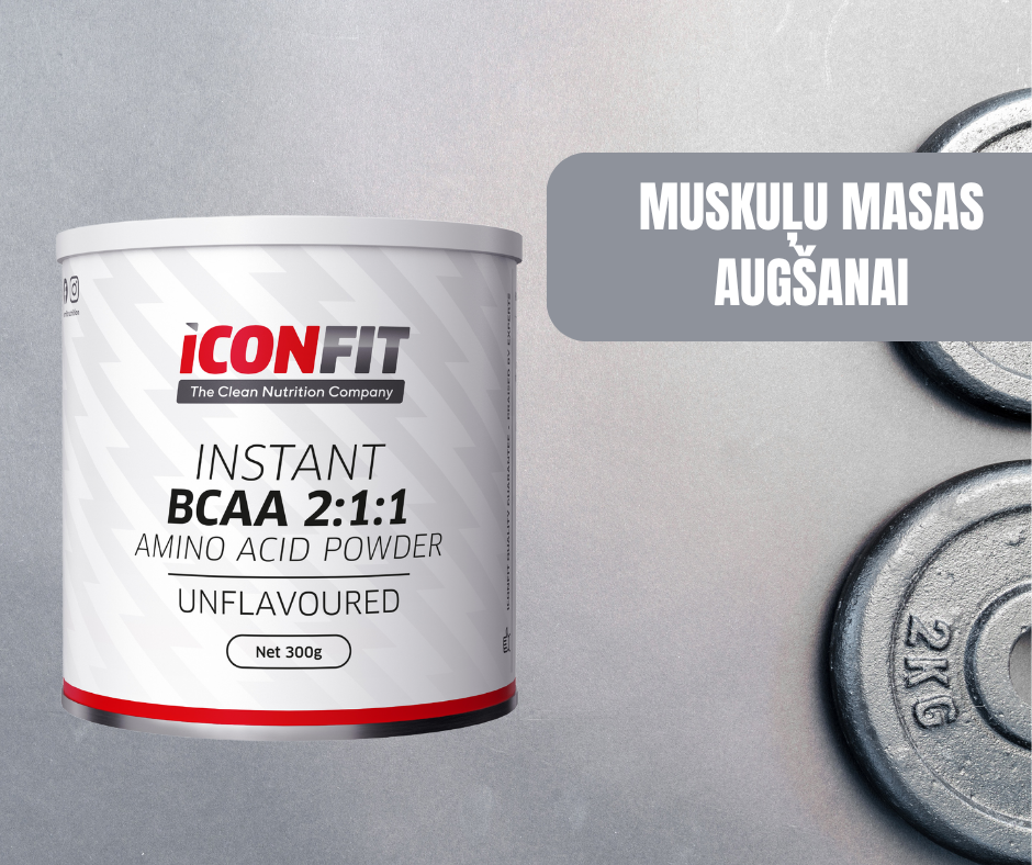 BCAA 2:1:1 AMINOSKĀBES ICONFIT, BEZ GARŠAS 300gr